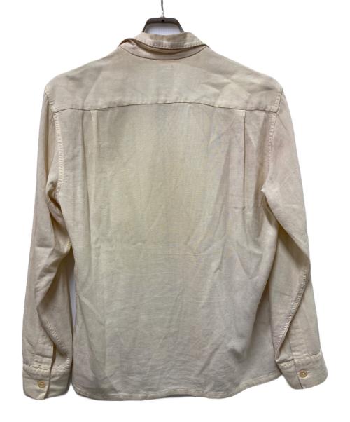 SPUNRAY（-）SPUNRAY (-) レーヨンオープンカラーシャツ ベージュ サイズ:15 1/2の古着・服飾アイテム