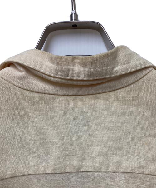 SPUNRAY（-）SPUNRAY (-) レーヨンオープンカラーシャツ ベージュ サイズ:15 1/2の古着・服飾アイテム
