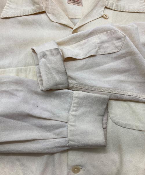 SPUNRAY（-）SPUNRAY (-) レーヨンオープンカラーシャツ ベージュ サイズ:15 1/2の古着・服飾アイテム