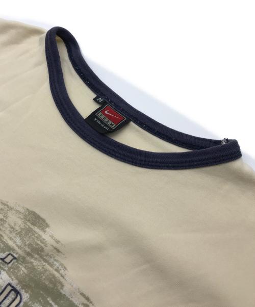 NIKE（ナイキ）NIKE (ナイキ) リンガーTシャツ アイボリー サイズ:Mの古着・服飾アイテム