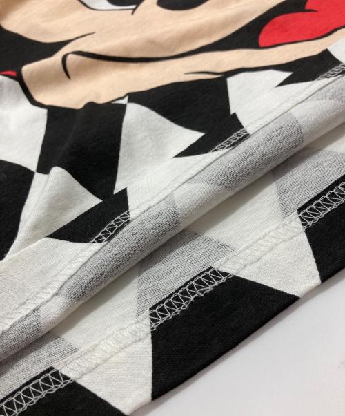 Disney FASHIONS（ディズニー）Disney FASHIONS (ディズニー) キャラクターTシャツ ホワイト×ブラック サイズ:S/Mの古着・服飾アイテム