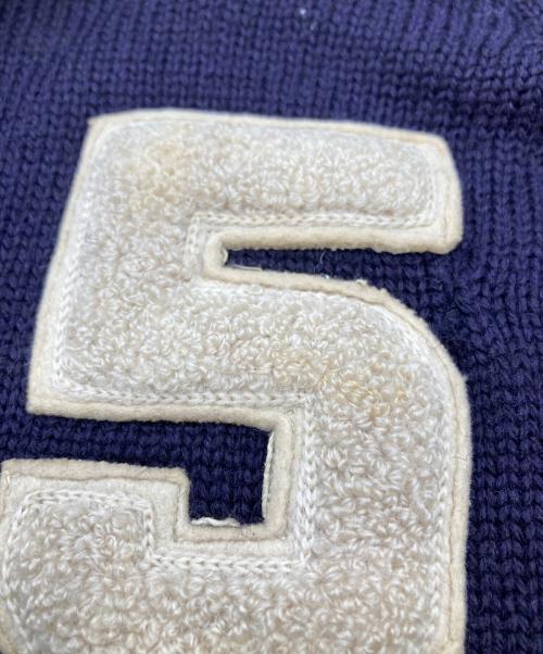 SAND KNIT（サンドニット）sand knit (サンドニット) 40-50’Ｓレタードニット ネイビー サイズ:40の古着・服飾アイテム