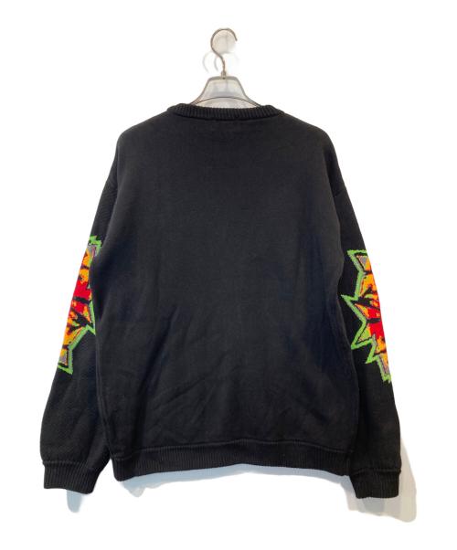 X-LARGE（エクストララージ）X-LARGE (エクストララージ) BURNING MONSTER 101234015002 ニット ブラック サイズ:Lの古着・服飾アイテム