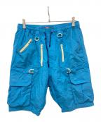 blackmeansブラックミーンズ）の古着「ナイロンデザインハーフパンツ」｜ブルー