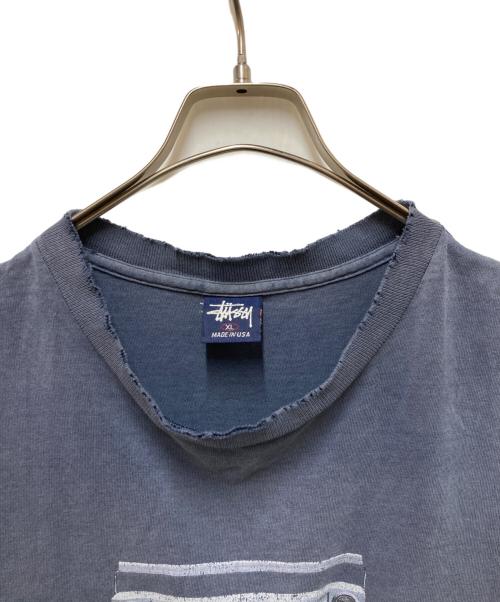 stussy（ステューシー）stussy (ステューシー) プリントTシャツ ネイビー サイズ:XLの古着・服飾アイテム