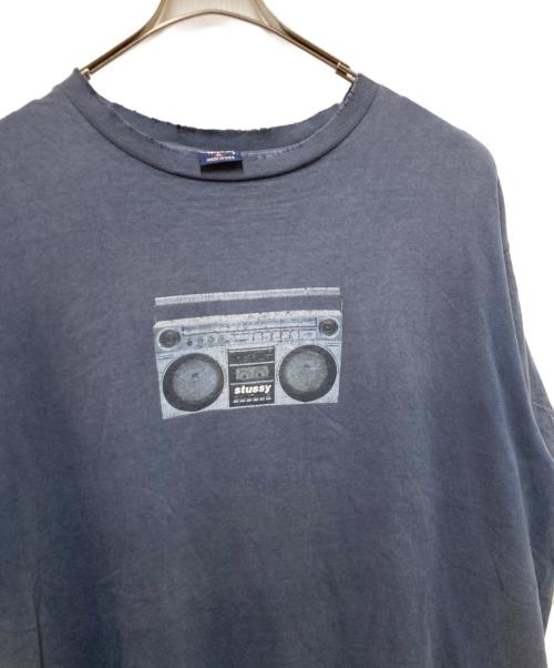 stussy（ステューシー）stussy (ステューシー) プリントTシャツ ネイビー サイズ:XLの古着・服飾アイテム