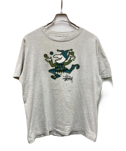 stussy（ステューシー）stussy (ステューシー) 80’SピエロプリントTシャツ グレー サイズ:Lの古着・服飾アイテム