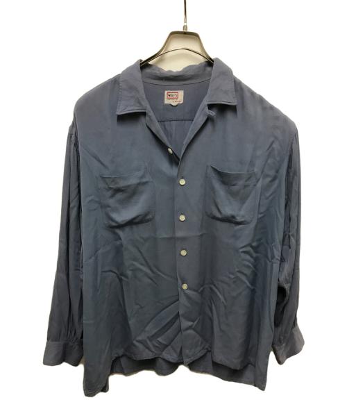 Done gal（ドニゴール）Done gal (ドニゴール) レーヨンオープンカラーシャツ ブルー サイズ:XL・33の古着・服飾アイテム