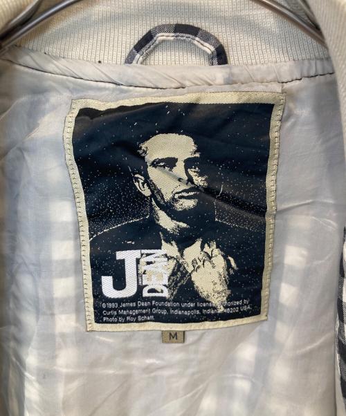 J.DEAN（ジェイ・ディーン）J.DEAN (ジェイ・ディーン) リネンコットンジャケット　JD-131 ホワイト×ブラック サイズ:Mの古着・服飾アイテム