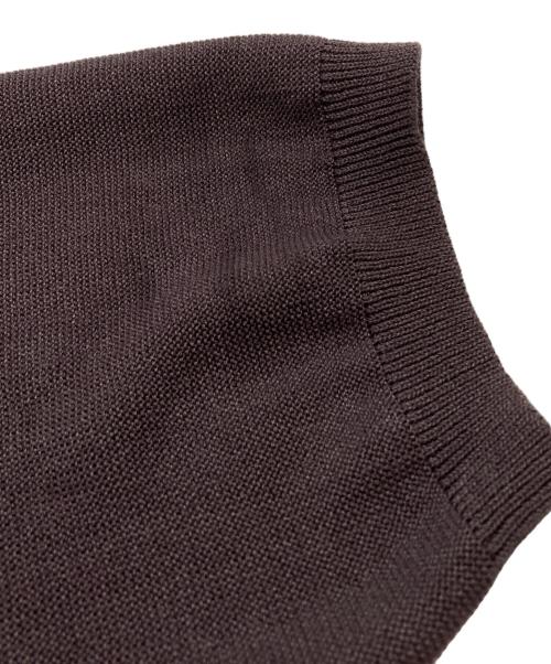 Time is on（タイムイズオン）Time is on (タイムイズオン) S/Sニットポロシャツ ベージュ×グレーの古着・服飾アイテム