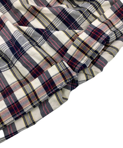 POLO RALPH LAUREN（ポロ・ラルフローレン）POLO RALPH LAUREN (ポロ・ラルフローレン) チェックカーゴハーフパンツ ホワイト×ネイビー サイズ:35の古着・服飾アイテム