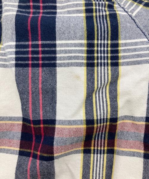 POLO RALPH LAUREN（ポロ・ラルフローレン）POLO RALPH LAUREN (ポロ・ラルフローレン) チェックカーゴハーフパンツ ホワイト×ネイビー サイズ:35の古着・服飾アイテム