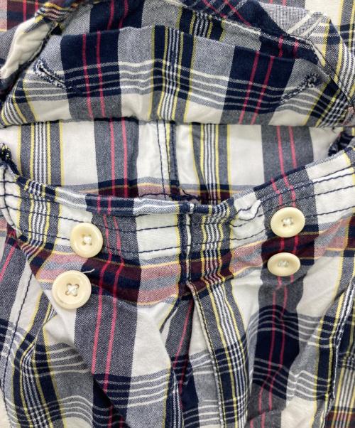 POLO RALPH LAUREN（ポロ・ラルフローレン）POLO RALPH LAUREN (ポロ・ラルフローレン) チェックカーゴハーフパンツ ホワイト×ネイビー サイズ:35の古着・服飾アイテム