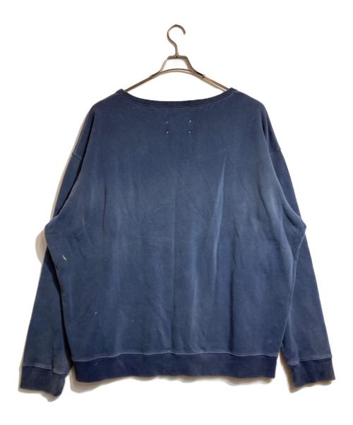 Maison Margiela（メゾンマルジェラ）Maison Margiela (メゾンマルジェラ) ガーメントダイオーバーサイズスウェット ブルー サイズ:XLの古着・服飾アイテム