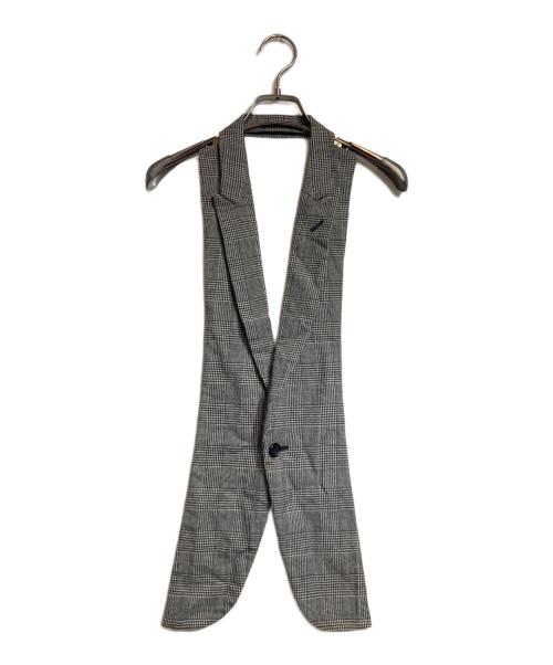 COMME des GARCONS HOMME PLUS（コムデギャルソンオムプリュス）COMME des GARCONS HOMME PLUS (コムデギャルソンオムプリュス) グレンチェックラペルジレ グレー サイズ:XSの古着・服飾アイテム