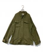 BAPE BY A BATHING APEベイプバイアベイシングエイプ）の古着「ジップアップシャツ」｜オリーブ