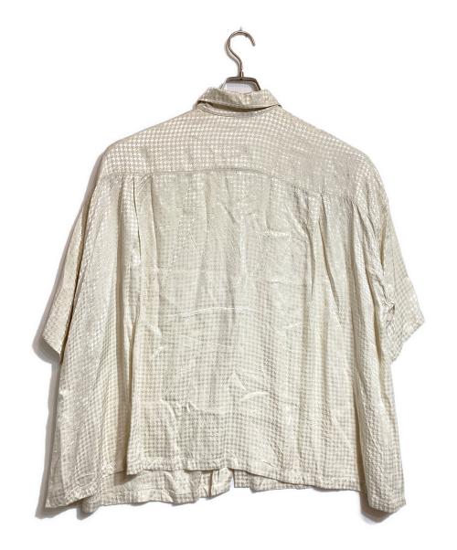 BALENCIAGA（バレンシアガ）BALENCIAGA (バレンシアガ) ハウンドトゥースチェックS/Sシャツ アイボリー サイズ:36の古着・服飾アイテム