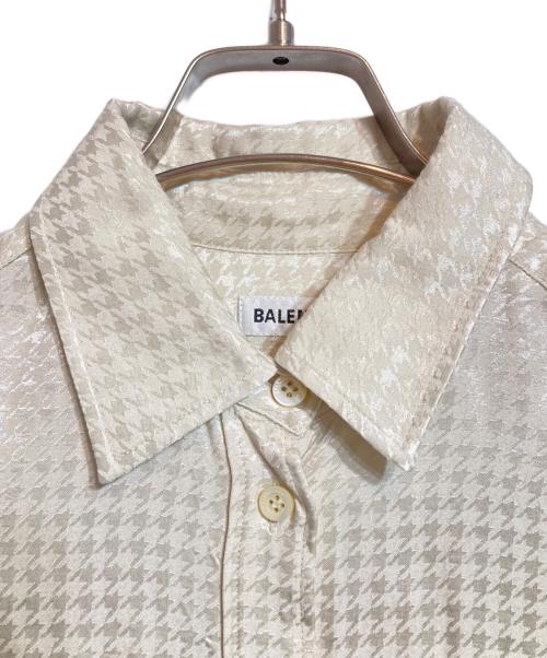 BALENCIAGA（バレンシアガ）BALENCIAGA (バレンシアガ) ハウンドトゥースチェックS/Sシャツ アイボリー サイズ:36の古着・服飾アイテム