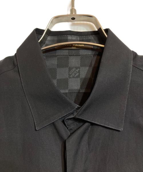 LOUIS VUITTON（ルイ ヴィトン）LOUIS VUITTON (ルイ ヴィトン) 袖LV刺繍フロントフライシャツ ブラック サイズ:Sの古着・服飾アイテム