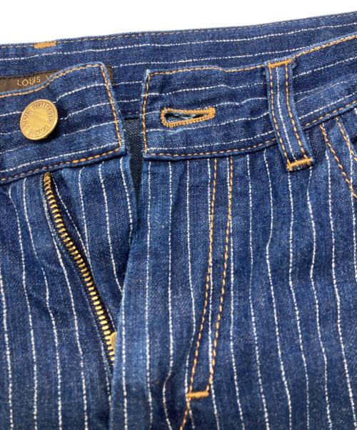 LOUIS VUITTON（ルイ ヴィトン）LOUIS VUITTON (ルイ ヴィトン) ストライプデニムパンツ インディゴ サイズ:36の古着・服飾アイテム