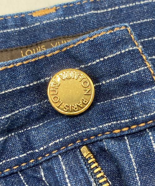 LOUIS VUITTON（ルイ ヴィトン）LOUIS VUITTON (ルイ ヴィトン) ストライプデニムパンツ インディゴ サイズ:36の古着・服飾アイテム