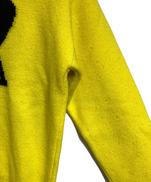 AMI PARIS（アミ パリス）AMI PARIS (アミ パリス) ハートロゴクルーネックニット イエロー サイズ:ＸＳの古着・服飾アイテム