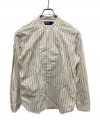 POLO RALPH LAURENポロ・ラルフローレン）の古着「ストライププルオーバーシャツ」｜ベージュ×ブラック