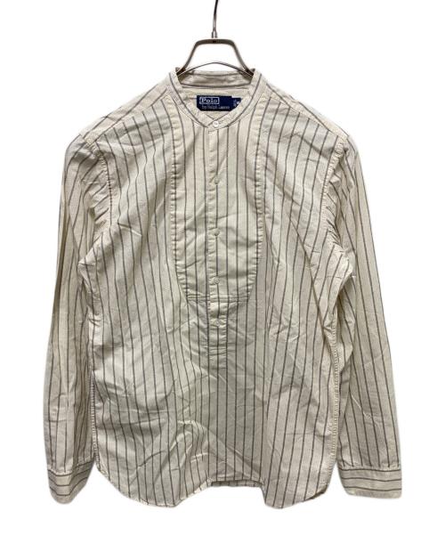 POLO RALPH LAUREN（ポロ・ラルフローレン）POLO RALPH LAUREN (ポロ・ラルフローレン) ストライププルオーバーシャツ ベージュ×ブラック サイズ:Ⅿの古着・服飾アイテム