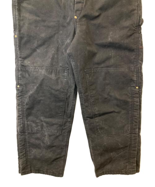 CarHartt（カーハート）CarHartt (カーハート) 裏地付ダブルニーダックオーバーオール ブラック サイズ:40の古着・服飾アイテム