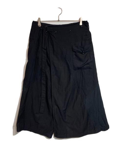 GROUND Y（グラウンドワイ）GROUND Y (グラウンドワイ) Wrap Skirt Pants ブラック サイズ:3の古着・服飾アイテム