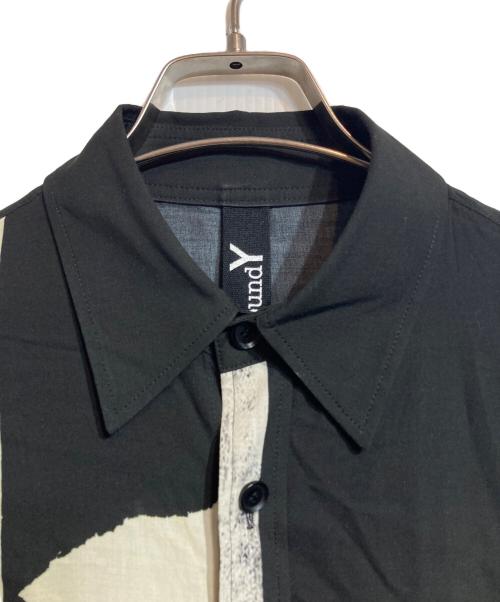 GROUND Y（グラウンドワイ）GROUND Y (グラウンドワイ) Front Dolman Short Sleeve Big Shirt ARTICLE ブラック サイズ:3の古着・服飾アイテム