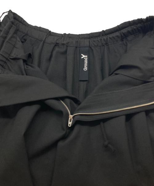 GROUND Y（グラウンドワイ）GROUND Y (グラウンドワイ) T/W gabardine Crow pants ブラック サイズ:3の古着・服飾アイテム