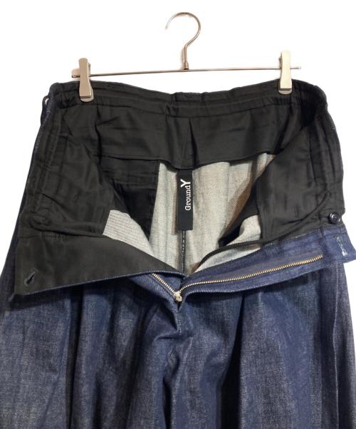 GROUND Y（グラウンドワイ）GROUND Y (グラウンドワイ) 12OZ DENIM BALLOON PANTS インディゴ サイズ:3の古着・服飾アイテム