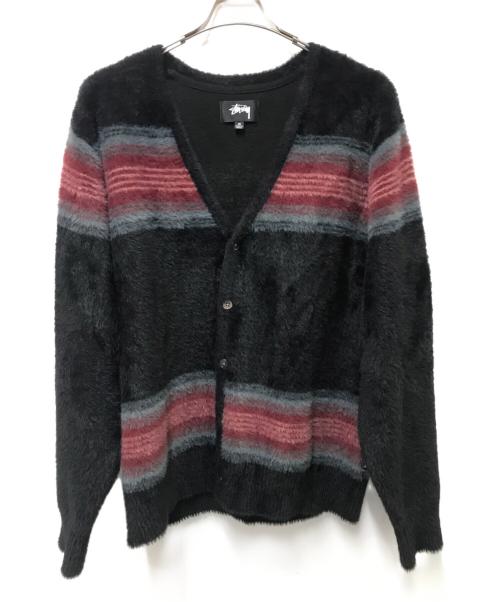stussy（ステューシー）stussy (ステューシー) Stripe Shaggy ブラック サイズ:Mの古着・服飾アイテム