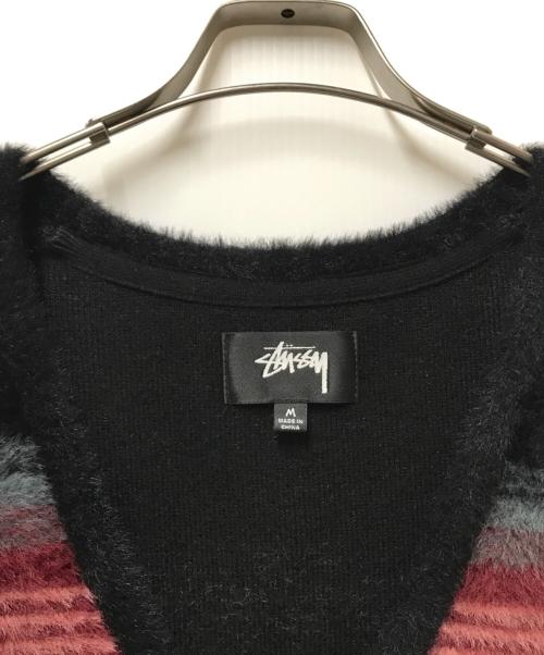 stussy（ステューシー）stussy (ステューシー) Stripe Shaggy ブラック サイズ:Mの古着・服飾アイテム
