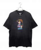 HOOK-UPSフックアップス）の古着「プリントTシャツ」｜ブラック