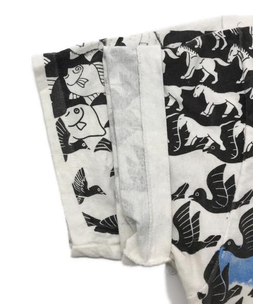 SoF Tee（ソフ ティー）SoF Tee (ソフ ティー) アートプリントTシャツ ホワイト×ブラック サイズ:Lの古着・服飾アイテム