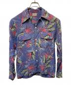 Tru VAl-）の古着「オープンカラーシャツ」｜ブルー