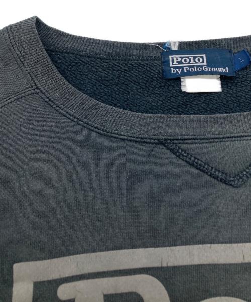 POLO RALPH LAUREN（ポロ・ラルフローレン）POLO RALPH LAUREN (ポロ・ラルフローレン) ロゴスウェット ブラック サイズ:Lの古着・服飾アイテム