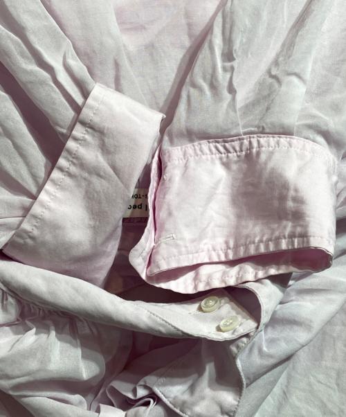 beautiful people（ビューティフルピープル）beautiful people (ビューティフルピープル) bouble-end sheer cotton voile blouse ピンク サイズ:38の古着・服飾アイテム