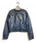 BURBERRY BLUE LABEL（バーバリーロンドンブルーレーベル）の古着「シングルライダースジャケット」｜ネイビー