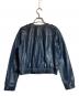 BURBERRY BLUE LABEL (バーバリーロンドンブルーレーベル) シングルライダースジャケット ネイビー サイズ:38：10000円
