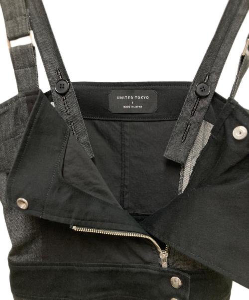 UNITED TOKYO（ユナイテッドトーキョー）UNITED TOKYO (ユナイテッドトーキョー) チューブトップデザインワンピース ブラック サイズ:1の古着・服飾アイテム