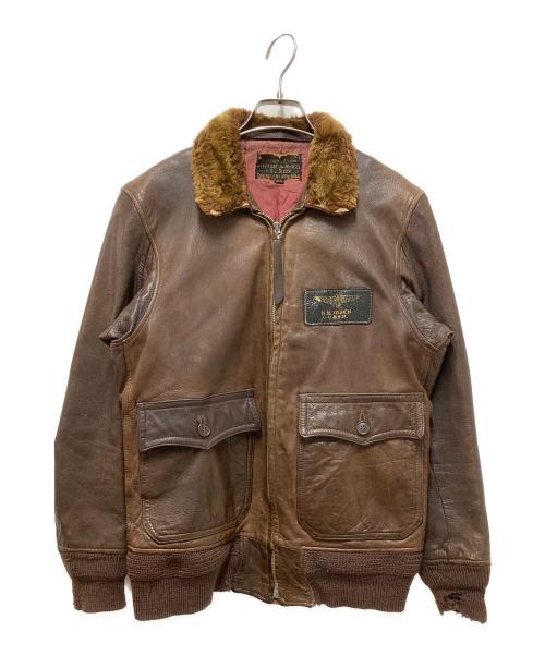 U'S NAVY（ユーエスネイビー）U'S NAVY (ユーエスネイビー) フライトジャケット ブラウン サイズ:36の古着・服飾アイテム