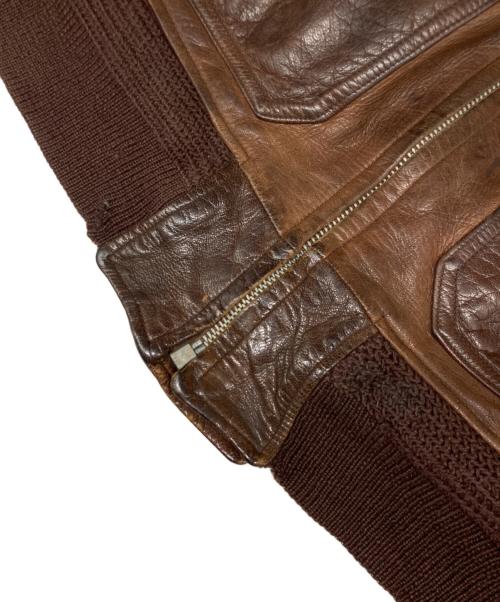 U'S NAVY（ユーエスネイビー）U'S NAVY (ユーエスネイビー) フライトジャケット ブラウン サイズ:36の古着・服飾アイテム