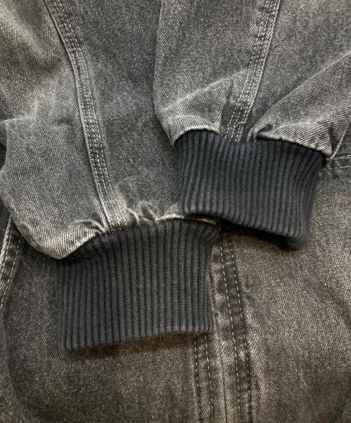 9090（9090）9090 (9090) King Logo Vintage Denim Hoodie キングロゴビンテージデニムフーディー NN1540 グレー サイズ:Lの古着・服飾アイテム