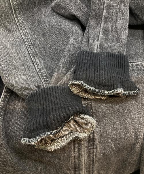 9090（9090）9090 (9090) King Logo Vintage Denim Hoodie キングロゴビンテージデニムフーディー NN1540 グレー サイズ:Lの古着・服飾アイテム