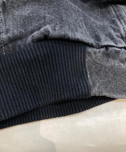 9090（9090）9090 (9090) King Logo Vintage Denim Hoodie キングロゴビンテージデニムフーディー NN1540 グレー サイズ:Lの古着・服飾アイテム