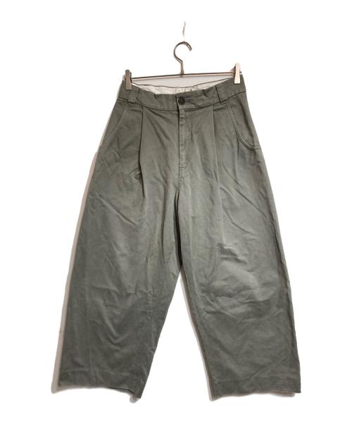 STUDIO NICHOLSON（スタジオ ニコルソン）STUDIO NICHOLSON (スタジオ ニコルソン) BEN PEACHED COTTON TWIL PANTS グレー サイズ:Sの古着・服飾アイテム