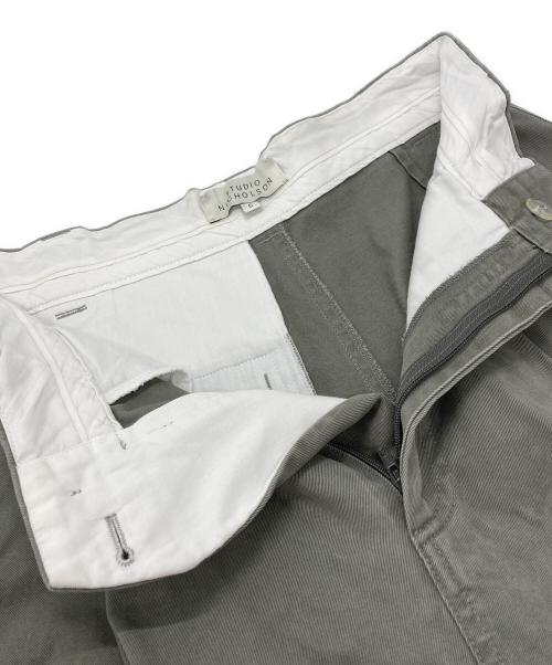 STUDIO NICHOLSON（スタジオ ニコルソン）STUDIO NICHOLSON (スタジオ ニコルソン) BEN PEACHED COTTON TWIL PANTS グレー サイズ:Sの古着・服飾アイテム